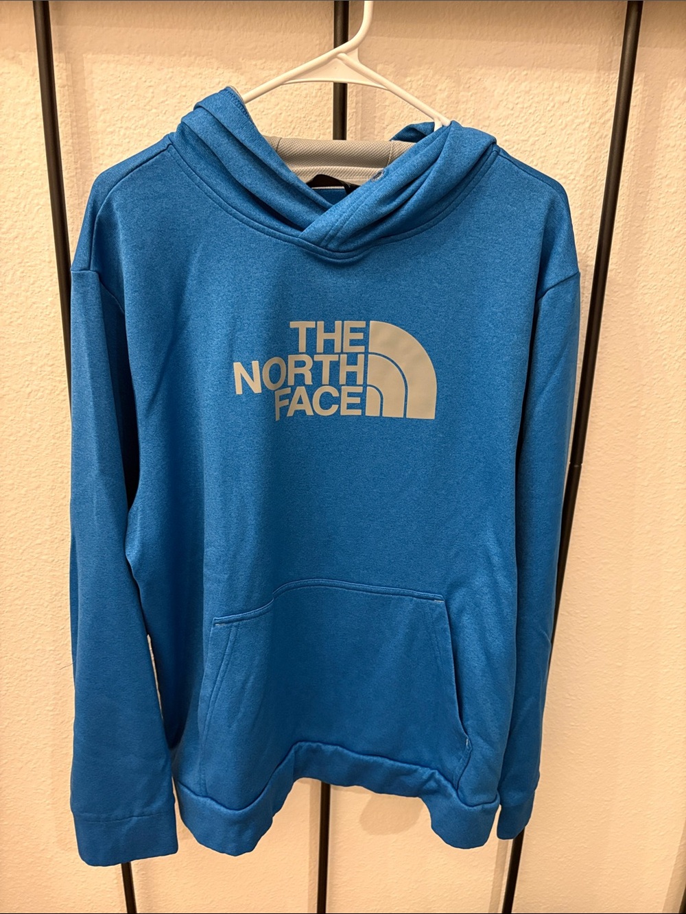 The North Face Men’s Bright Blue Logo Crewneck Hoodie